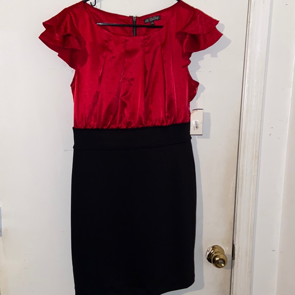 Red and black dress